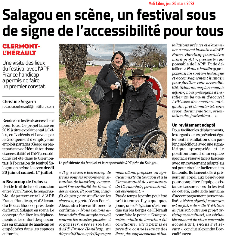 Salagou en scène, un festival sous le signe de l'accessibilité pour tous
